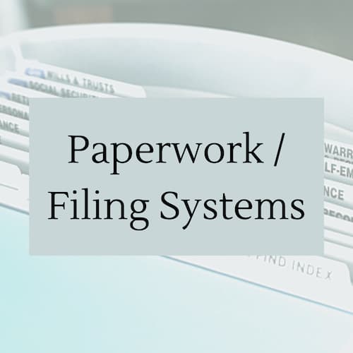 organize paper filing systems